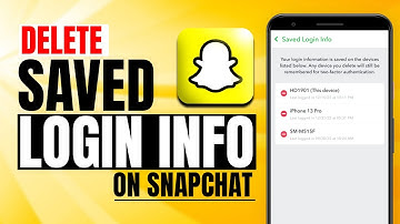 How to Delete Saved Login Info on Snapchat 2023 | Remove Login info