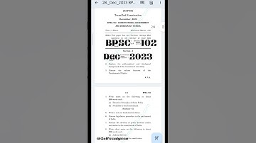 BPSC -102 previous year question Dec -2023|Ba political science honours 1st year Riddhi rani #ignou