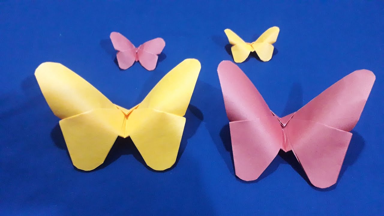 How to make Origami paper butterflies Easy craft DIY crafts YouTube