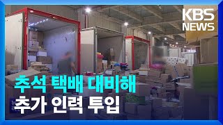 추석 택배 임시 인력 투입…“미리 주문하고 늦어도 탓하지 말아주세요” / KBS  2022.08.25.