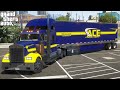 GTA 5 Real Life Mod #255 Ace Trucking & Logistics Kenworth W900 Hauling A Trailer Through Los Santos