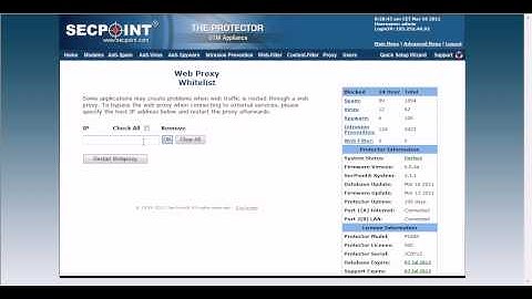 Protector UTM Proxy Web White List