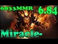 Dota 2 - Patch 6.84 Miracle- 6833 MMR Plays Shadow Fiend Vol 5# - Ranked Match Gameplay!