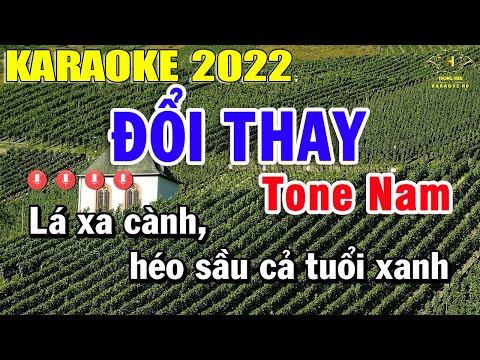 Karaoke Đổi Thay Tone Nam - Đổi Thay Karaoke Tone Nam Nhạc Sống 2022 | Trọng Hiếu