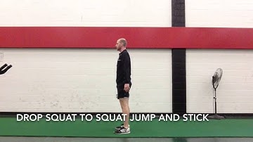 Drop Squat to Jump Squat and Stick