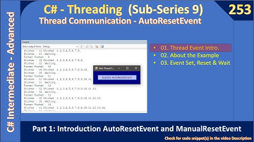 Thread Event | Part 1 - Introduction to Thread Events | C# Advanced #253