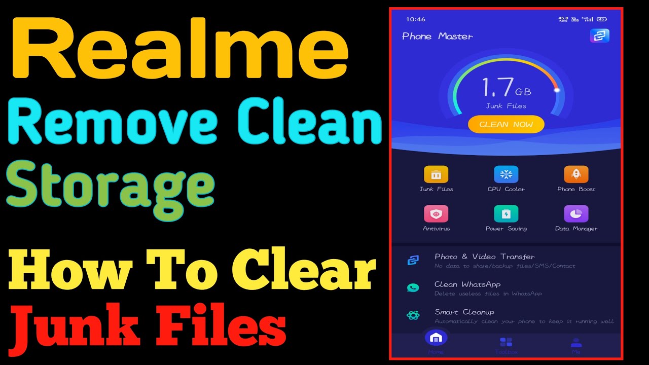 Realme Remove Clean Storage How To Clear Junk Files Smart Creator