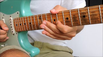 C minor Hybrid Picking - String Skipping Guitar Lick