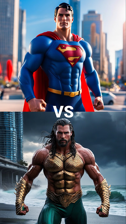 Superman vs Aquaman (batman, wonder woman, flash, giant) #superman #dc #ai #batman #aquaman