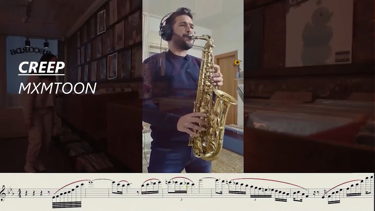 Creep mxmtoon Sax Solo cover score sheet spartito Francesco Di Bennardo saxophone