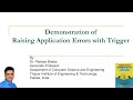 Demonstration of Raising Application Errors with Triggers