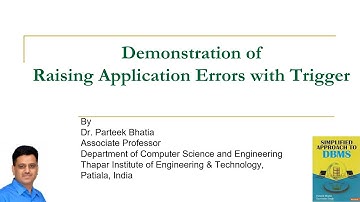 Demonstration of Raising Application Errors with Triggers