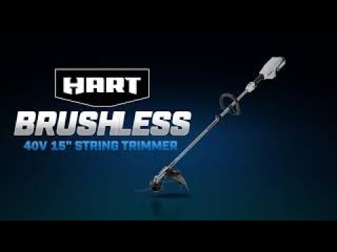 HART 40-Volt Cordless 15 Brushless Carbon Fiber Shaft String Trimmer Kit -  NEW