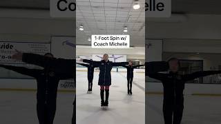 How To: One-Foot Spin ⛸️✨ #coachmichellehong #iceskater #iceskate #figureskating #skating #skater