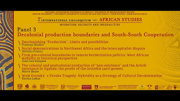 Panel 3 Decolonial production boundaries and South-South Cooperation