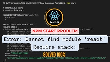Error: Cannot find module 