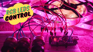 How to control RGB colors of Ws2812 leds strip by using Arduino and potentiometers