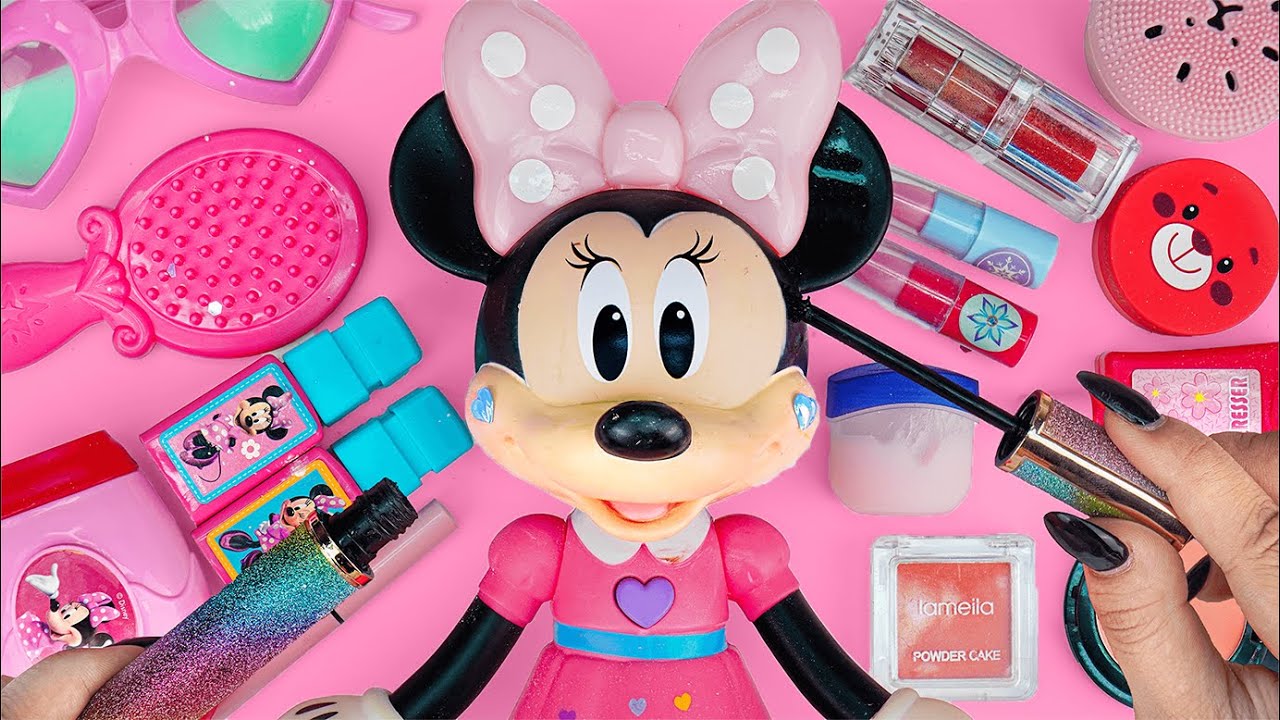 ASMR Cosmic Glam Makeup Application on Disney Minnie Mouse 🎀 (No Talking)