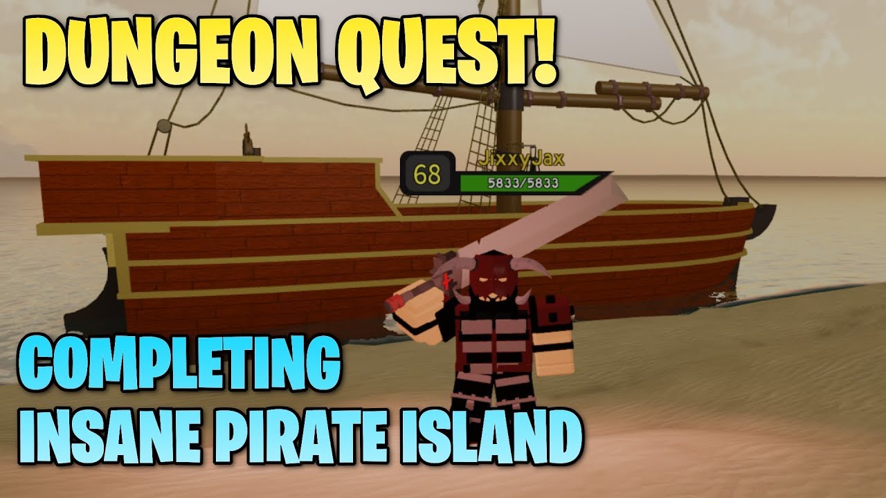 Beating The Pirate Island In Dungeon Quest Hardest Map Roblox - roblox dungeon quest pirate island drops