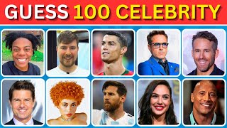 Guess The Celebrity in 3 Seconds || 100 Most Famous People ||