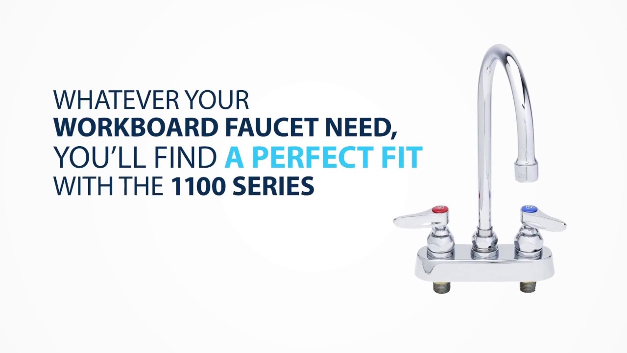 Newly Designed T&S 1100 Series Workboard Faucets