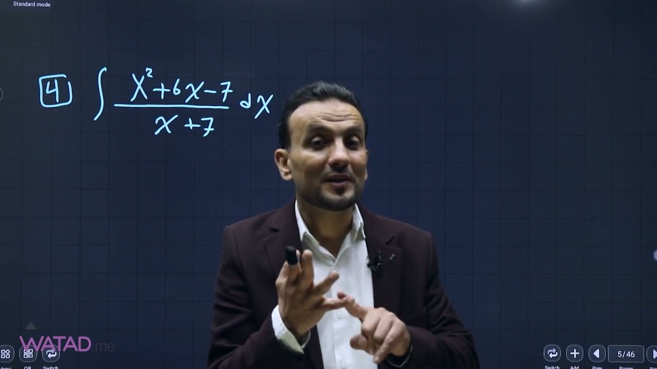 مراجعة النهاية للوحدة الاولى { التكامل و و تطبيقاته} لمادة الرياضيات الادبي