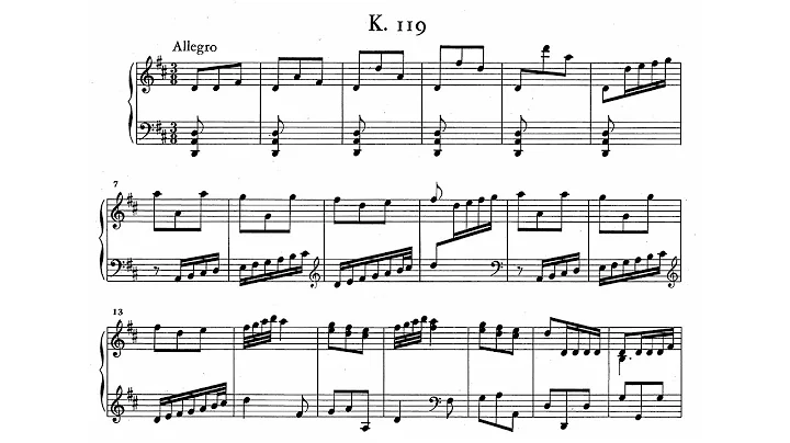 Scarlatti: Keyboard Sonata in E major K 119 (L 415...