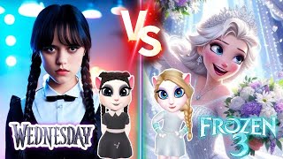 My Talking Angela 2  || Wednesday vS Frozen || Cosplay