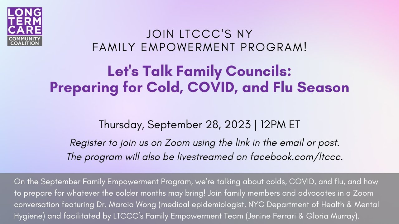 Let's Talk Family Councils: Preparing for Cold, COVID, and Flu Season ...