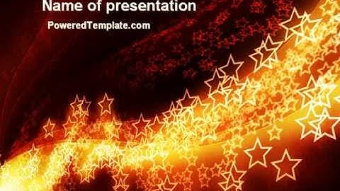 Abstract Red Stars PowerPoint Template by PoweredTemplate.com