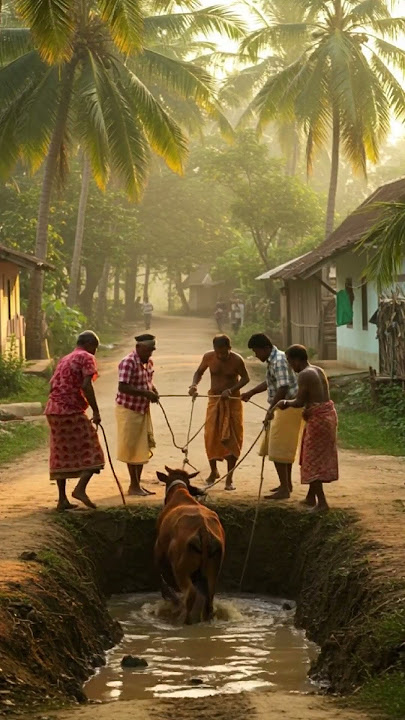 People Work Together to Rescue Cow! #villageheroes #animalrescue