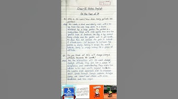 on the face of it question answer | vistas chapter 6 question answer