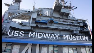 Aircraft Carrier USS Midway CV-41. Museum in San Diego. Flight Deck Exhibits