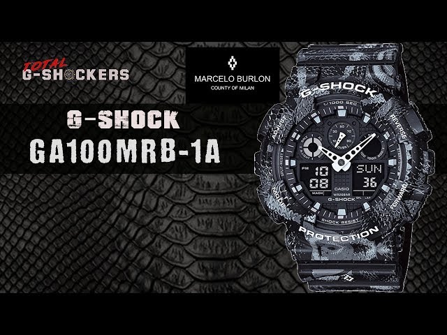 Casio G-SHOCK GA100MRB-1A Marcelo Burlon Limited Edition Collab ...