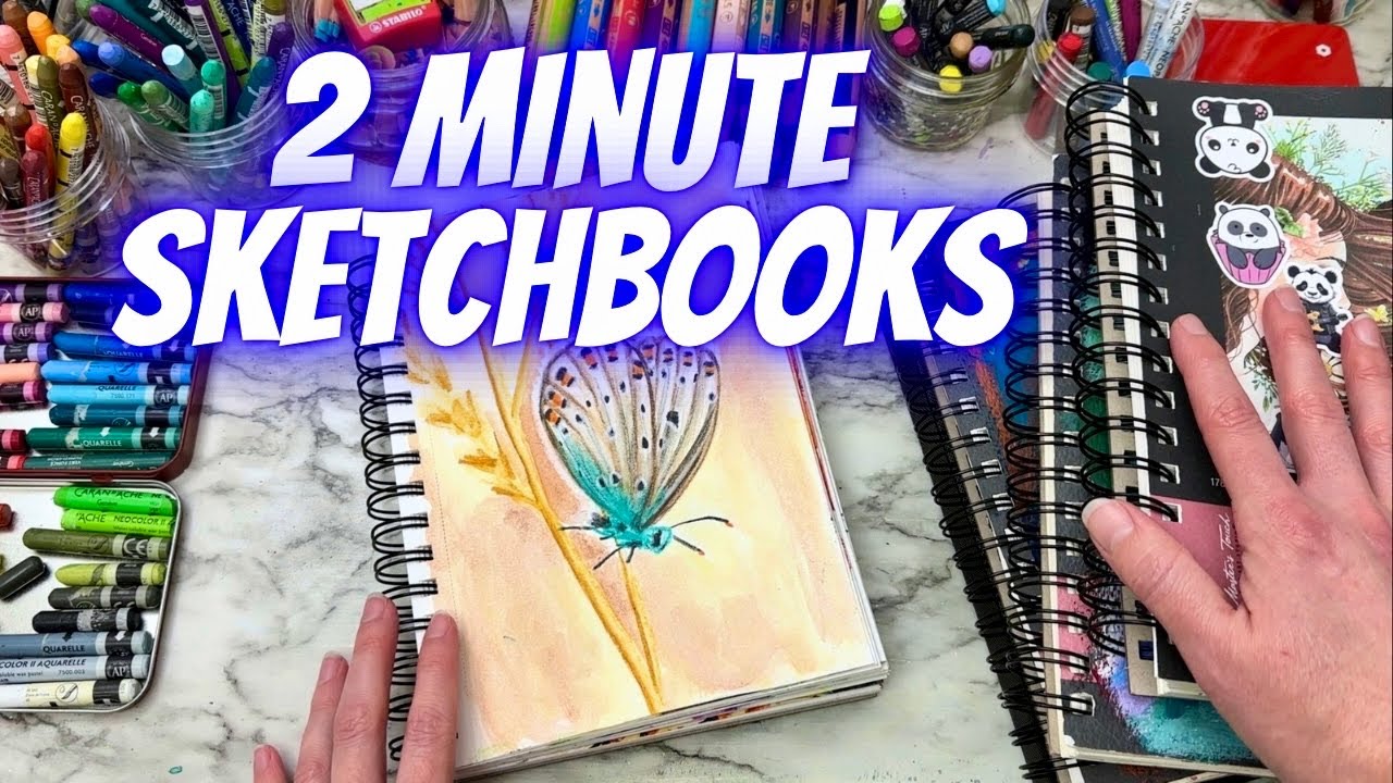 🎨 2 Minute Sketchbook Warmups Flip Through - YouTube