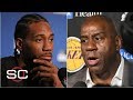 Kawhi Leonard wants Magic Johnson in Lakers meeting, but NBA won't let it happen | SportsCenter