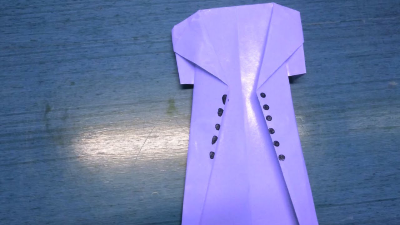 # DIY Origami paper long coat#paper folding - YouTube