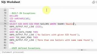 DBMS # 14 | Loops | while | for | goto | plsql| exception handling