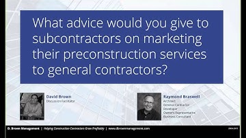 Effectively Marketing Preconstruction Services for Subcontractors