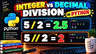 Integer vs Decimal Division in Python | / vs // Explained | Python for Beginners #11