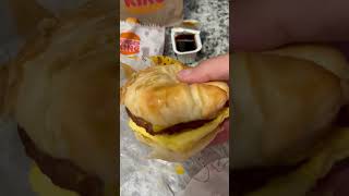 Sausage, Egg, & Cheese Croissan'wich Breakfast Menu from Burger 🍔 King 😋 #croissant #burgerking Sausage, Egg, & Cheese Croissan'wich Breakfast Menu from Burger 🍔 King 😋 #croissant #burgerking
