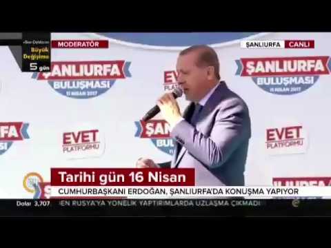 Cumhurbaşkanı Şanlıurfalılara  Urfa kurtuluş türküsüyle seslendi. \