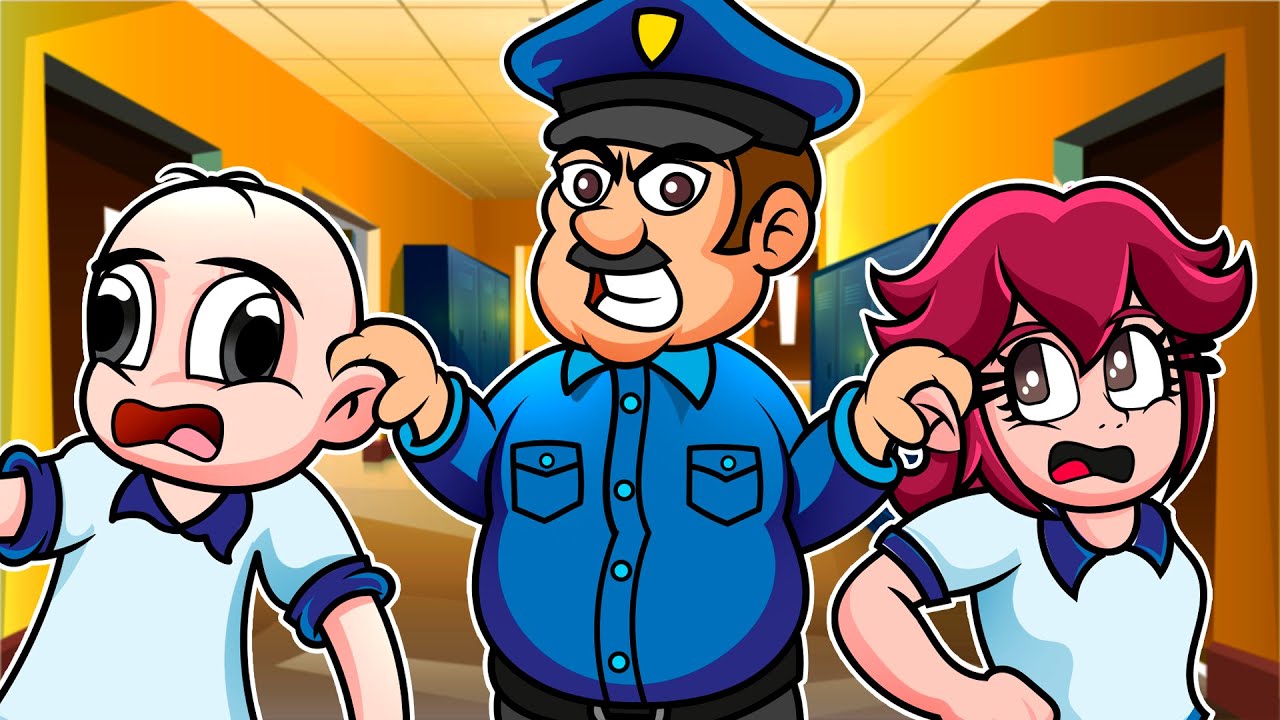 ¡LA POLICIA NOS ATRAPO EN LA ESCUELA! 😨 😂 BEBE NOOB en la ESCUELA