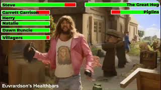 A Minecraft Movie (2025) Villagers Attack Scene with healthbars (1/2)