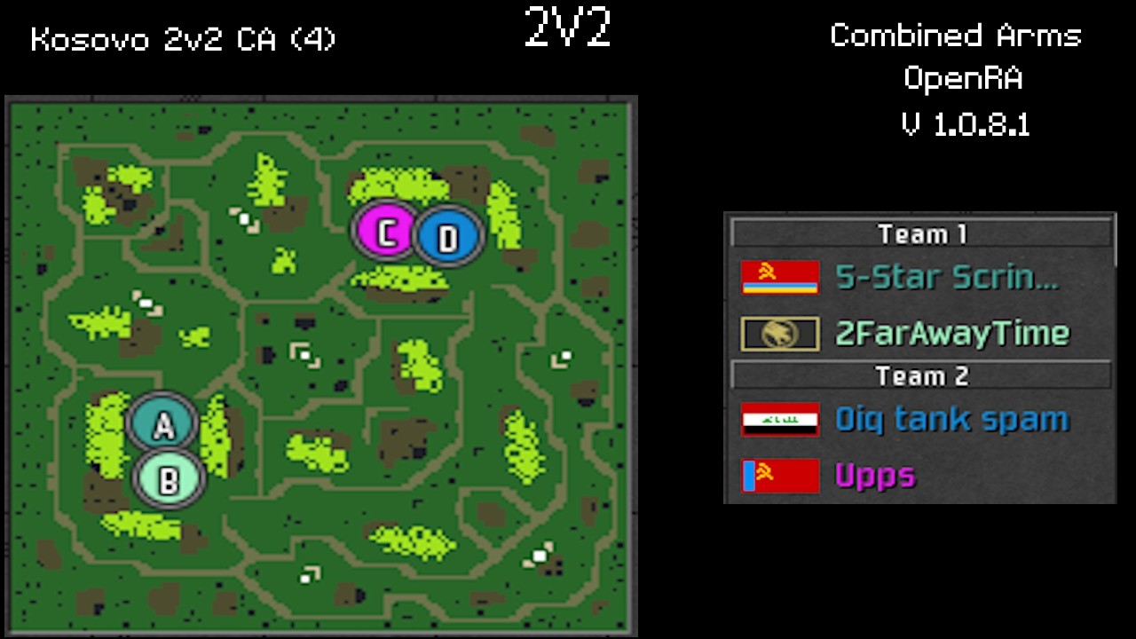 330# - Tank MRLS Warthogs Mammoth Zone Troop- 5 - 11/02/2026 - 2v2 - Combined Arms V1.0.8.1 (OpenRA)