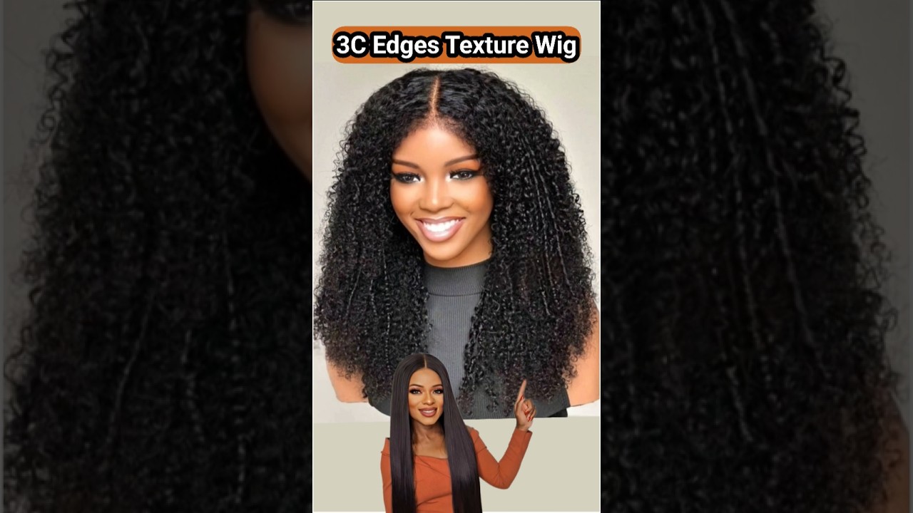 НОВЫЙ 3C Edges афро-кудрявый вентилируемый текстурный парик — для темнокожих женщин