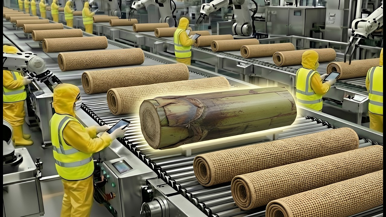 Inside a High-Tech Banana Stem Processing Factory — From Waste to Carpets