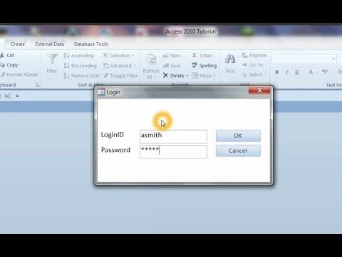 Create Login Form Access Database Part 1