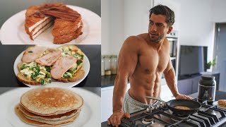 3 EASY HIGH PROTEIN BREAKFAST RECIPES To Gain Muscle (+40 grams) Pancakes, French Toast & Eggs