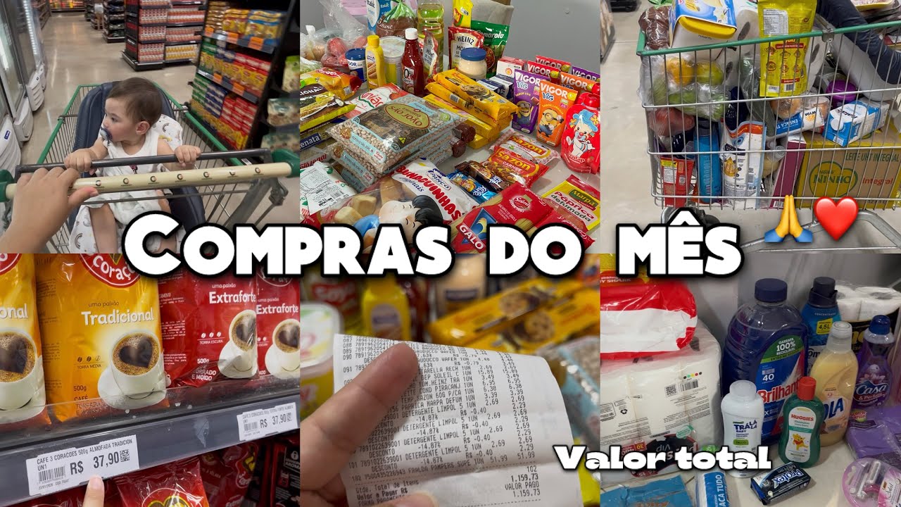 COMPRAS DO MÊS DE FEVEREIRO QUANTO GASTAMOS NO MERCADO? 🛒❤️